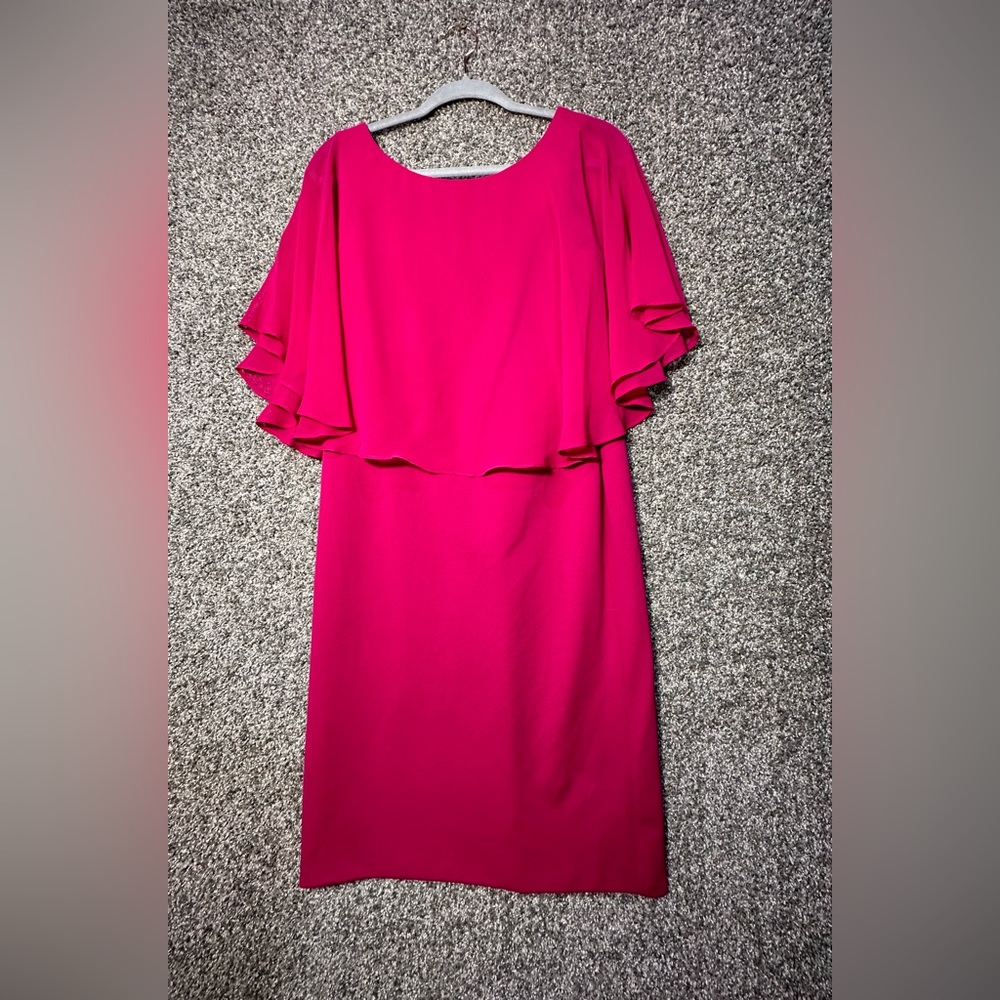 NWT Connected Apparel Caped Midi Dress Size 10P - Picture 5 of 7